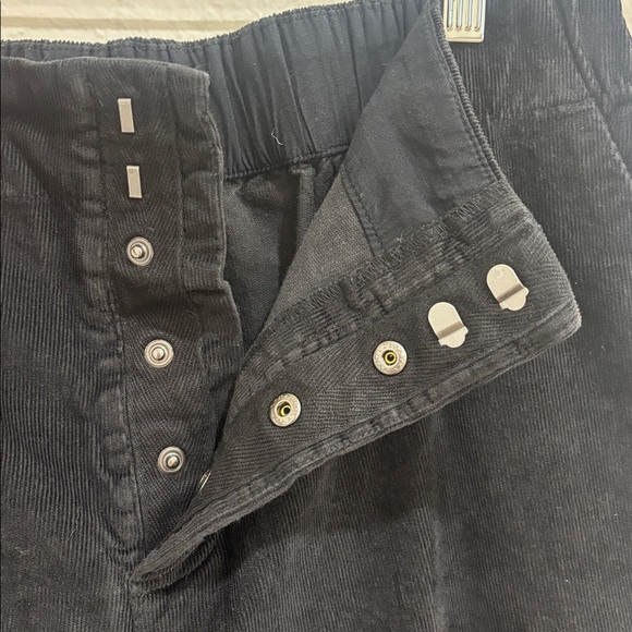 Pact Black Modern Corduroy Wide Leg Pants XL Organic Cotton - Picture 3 of 5